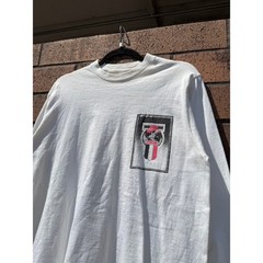Size L – 90s Nike International Vintage White Pink Swoosh Long Sleeve Tee Shirt