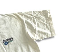 Vintage 90s Discovery Channel Adult Large TV Promo White Graphic Logo T-Shirt