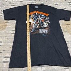 Vtg 80s Harley Davidson Shirt 3d Emblem American Steel Large