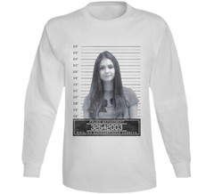 Nina Dobrev Celebrity Mugshot Police Department T Shirt