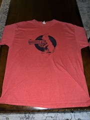 Men’s Hair Triggered T-Shirt Red Size XL Short Sleeve