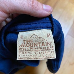Vintage Y2k 2009 The Mountain Leather Tag Dragon Skull Blue T-Shirt Size Medium