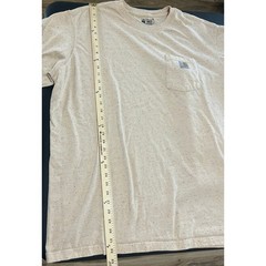 Carhartt Pocket T-Shirt Mens 3XL Pink Oatmeal Loose Fit Workwear Lot of 2 Cotton