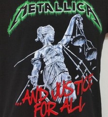 METALLICA… “AND JUSTICE FOR ALL”.. Black Unisex Graphic T- Shirt. SMALL TO 3XL