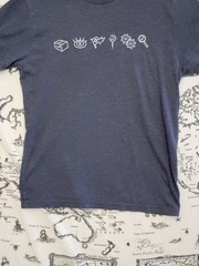 Next Level Apparel Men’s Graphic T-Shirt – Blue – Size M