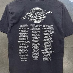 Vintage ZZ Top Tour 2005 Rock Band Music Short Sleeve T-shirt Faded Size Small