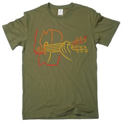 Men’s Guitarist T-shirt Guitar Player Music 3D creative tee shirt