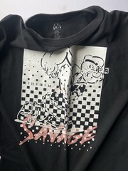 Shaka Wear Men’s Black Popeye Savage Graphic Logo Crew Neck T-Shirt XL