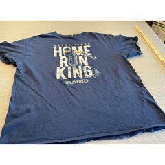 MLB Players Aaron Judge Home Run King Graphic T-Shirt XL Navy Blue Cotton Tee