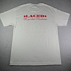Laced “In Laced We Trust” T-Shirt Men’s Large White USA Made Boston Streetwear