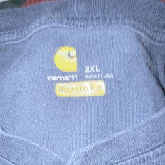 Carhartt Relaxed Fit Blue “Made in the USA” Long Sleeve Crew Neck T-Shirt 2XL