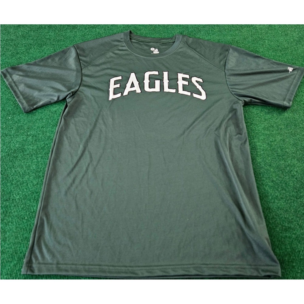 Badger Sport Eagles Athletic T Shirt Green Short Sleeve Mens Size Medium