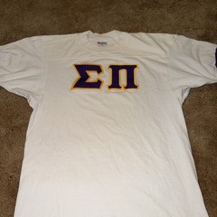 VTG Sigma Pi Fraternity Eagle USA Embroidered Shirt Sz M