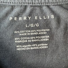 Perry Ellis Men’s Short Sleeve Black Logo T-Shirt Large