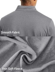 Mens Athletic Shirts Long Sleeve 1/4 Zip Lightweight Fleece Golf Active Pullover