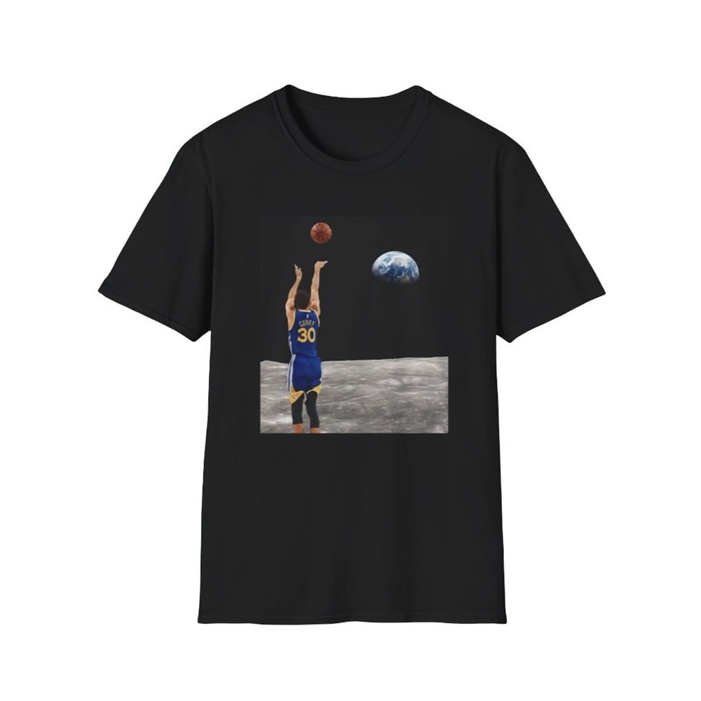 Stephen Curry Shooting From the Moon Shirt 2026 Size S to 5XL