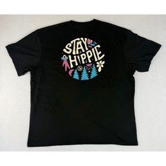 Erigo T-Shirt Mens XXL Black Stay Hippie Graphic Short Sleeve Streetwear Tee