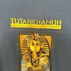 Gildan Mens Blue Tutankhamun And The Golden Age Of The Pharaohs T-Shirt XXL