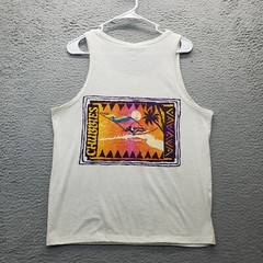 Chubbies Tank Top Men’s Small Multi Oatmeal Heather Stretch Graphic Print Back