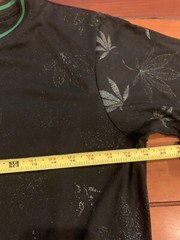 Kronic Prints By Drill Clothing T-Shirt Medium Black Green Marijuana Cannabis