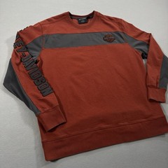 Harley Davidson Orange Men’s Long Sleeve Shirt XL
