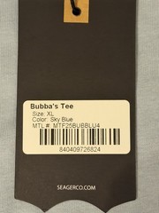 Seager T Shirt Graphic Mens Tee Bubbas Fishing Bait Size XL Sky Blue NEW RARE