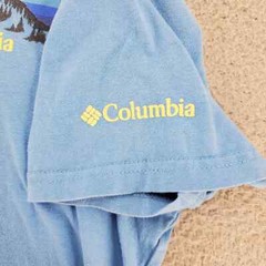 Columbia Shirt Mens Large Blue Active Casual Outdoors Fishing Classic Logo