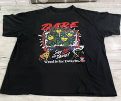 DARE Say No To Drugs! Ninja Turtles Classic Retro Graphic T-Shirt 90’s ERA
