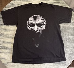 Vintage MF Doom Mask Medieval Game Changer Heavyweight Black T-Shirt Size XL
