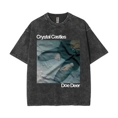 Crystal Castles T-Shirts Graphic Print Washed 100% Cotton Tees