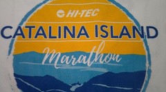 Medium Hi-Tec Catalina Island Marathon 2023 97% Poly 3% Spandex Waffle Shirt
