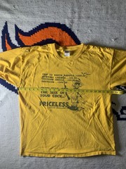 VTG Funny Graphic Showing The Size Of Your Cock Priceless South Dakota Shirt XL!