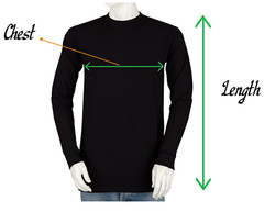Styllion Mens Shirts V Neck C Neck- Long Sleeve – Mid Weight – S TO 7XLT