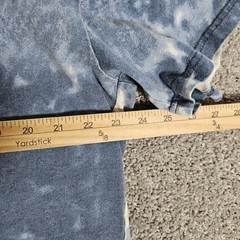 Vtg No Boundaries Shirt Mens Large Blue T-Shirt Tie Dye Distressed Made In USA