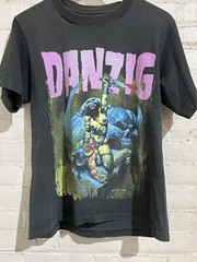 Vintage Danzig misfits t shirt how the gods kill grunge metal 1992 band tee