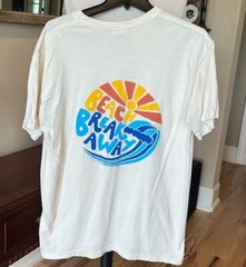 Comfort Colors Beach Tee Shirt Mens Medium Womens Short Sleeve Beige