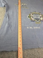 Vintage Kona Hawaii Navigation Club Shirt Mens XL Blue Single Stitch USA