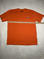 Carhartt K87 Loose Fit Pocket Logo Orange Crew Neck T-Shirt Men’s M