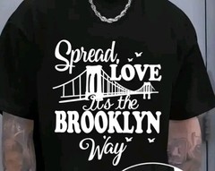 Brooklyn Way Graphic T-Shirt New XL Black Men Gift Fashion Trend New York