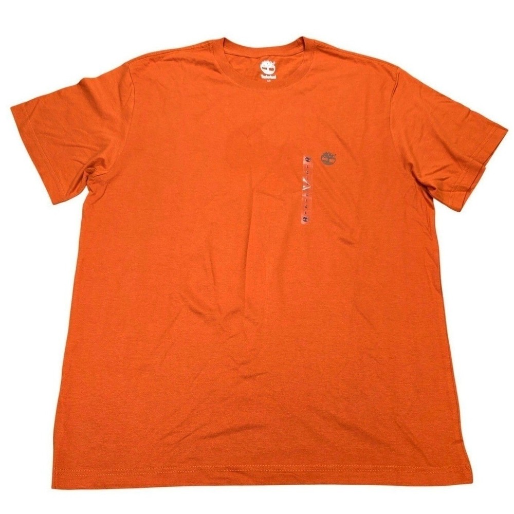 Timberland T-Shirt Men’s Size Large Orange Since 1973 Graphic 100% Cotton New
