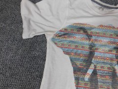Russell Mens Shirt Small White elephant stretch graphic