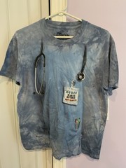 Nurse Job TieDye Blue The Mountain Shirt Adult S A Couple Spots See Pics