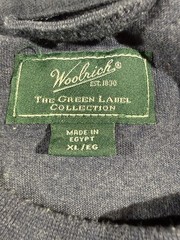 Woolrich Long Sleeve Shirt Mens XL Blue Pock Tee Green Label Collection