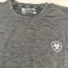 ARIAT TEK Men’s Large Short Sleeve Shirt Black USA, Free Shipping!
