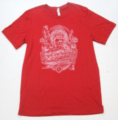 Medium Canvas Rocket Sauce Red Graphic Tee T-Shirt Top Short Sleeve Mans 1398