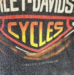 Vintage 90s Harley Davidson T Shirt Mens Large Eagle Pacific Honolulu Hawaii USA