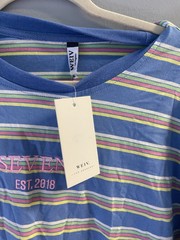 Weiv Stripes Pastel Men’s Tshirt Seven EST 2018 Embroidered M NWT