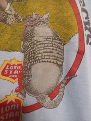 Vintage Lone Star Beer Armadillo Size S Blue used As-Is runs smaller