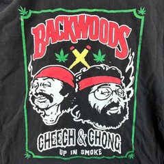 Backwoods Cheech & Chong Up In Smoke Suna T-Shirt Mens Large Black Graphic Print
