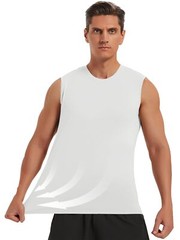 Men’s Sleeveless Muscle Tee Cotton Tank Tops Gym Fitness Casual Swim Sport Shirt